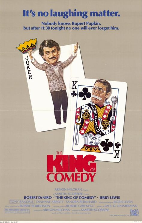 The King of Comedy Rupert Pupkin, The King Of Comedy, Jaws 3, Comedy Movies Posters, King Of Comedy, Martin Scorsese Movies, Drama Films, Poster Drama, Tony Randall