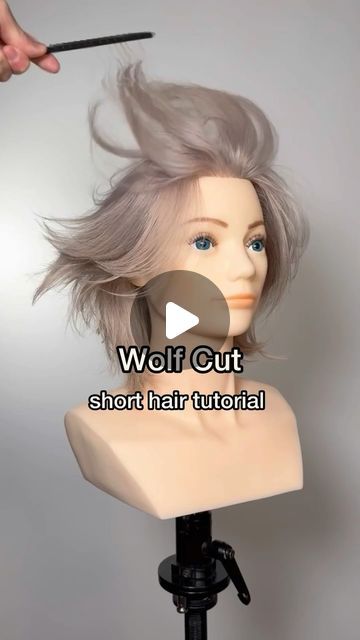 Short Wolf Cut Tutorial, Wolf Cut Tutorial, Haircut Wolfcut, Short Wolf Cut, A Wolf Cut, Cut Hair At Home, Nyc Hair Salon, Cut Own Hair, Easy Hair Cuts