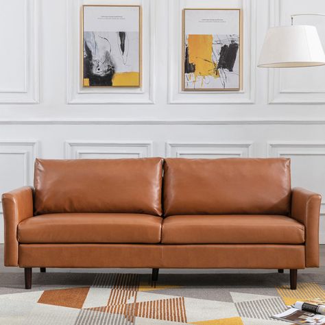 Couches Living Room Apartment, Diy Industrial Home Decor, Farmhouse Couch, Faux Leather Couch, Leather Sofa Couch, Faux Leather Sofa, Couch And Loveseat, Modern Loveseat, Cushion Sofa