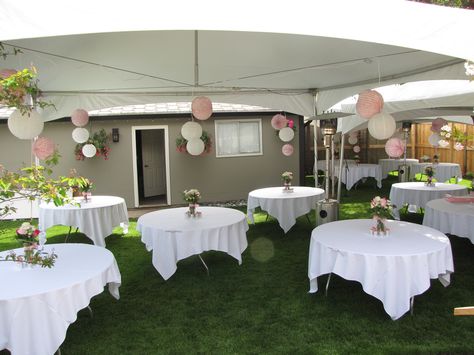 Backyard Wedding Reception Decorations, Backyard Bbq Wedding, Backyard Bridal Showers, Backyard Wedding Decorations, Backyard Wedding Dresses, Small Backyard Wedding, Backyard Weddings, Backyard Reception, Wedding Backyard Reception