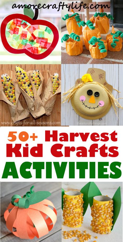 Harvest Crafts For Kids, Preschool Harvest, Høstaktiviteter For Barn, Harvest Activities, Harvest Crafts, Preschool Crafts Fall, November Crafts, Crafts Fall, Fall Preschool Activities