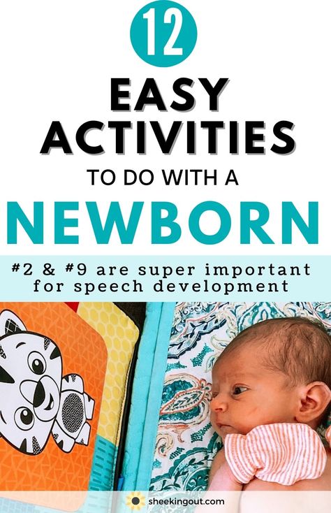 Newborn Baby Activities, Activities Newborn, Newborn Play Ideas, Newborn Development, Easy Learning Activities, Newborn Play, Newborn Activities, Activities For Babies, Newborn Schedule