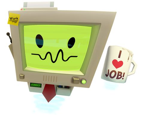 Job Simulator: the 2050 Archives | Owlchemy Labs Job Simulator, Virtual Reality Game, Game Tester Jobs, Robot Game, Virtual Reality Games, Product Tester, Job 1, Video Game Design, Student Writing