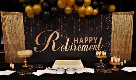 Black And Silver Retirement Party Ideas, Retirement Ceremony, Farewell Party, Farewell Parties, Mom Party, Happy Retirement, Retirement Party, Retirement Parties, Party Party