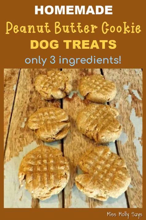 The pups will LOVE these tasty dog cookies! And, when it comes to dog treat recipes, less is more! So,I've combined 3 simple ingredients (plus hot water) to make these delicious Peanut Butter Cookie Dog Treats. These treats keep well in the refrigerator for at least a week. Doggie Cookies, Banana Dog Treat Recipe, Peanut Butter Dog Biscuits, Dog Cookie Recipes, Batman Dog, Homemade Pet Treats, Homemade Peanut Butter Cookies, Homemade Dog Cookies, Dog Treats Homemade Easy