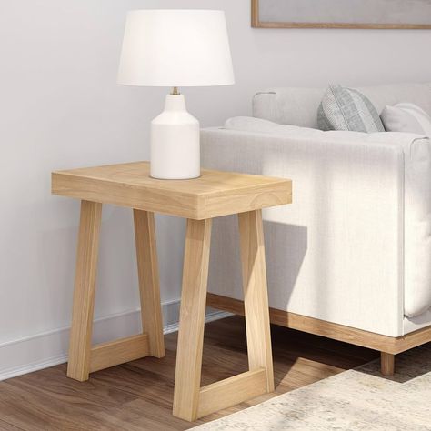 Amazon.com: Plank+Beam Classic Rectangular Side Table, 25", Slim Side Table for Living Room, Narrow Nightstand for Small Spaces, Wood End Table for Bedroom, Blonde Wirebrush : Everything Else Slim End Table, Rectangle Side Table Living Room, White Oak End Table, Beige Side Table, Living Room With End Tables, Living Room Narrow, Long Side Table, Couch Side Table, Mini Side Table