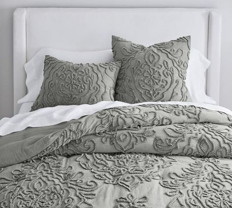 Comforters | Pottery Barn Candle Wicking, American Embroidery, Luxury Comforter Sets, Plaid Comforter, Shea Homes, Down Comforters, Medallion Pattern, Percale Sheets, Guest Bed
