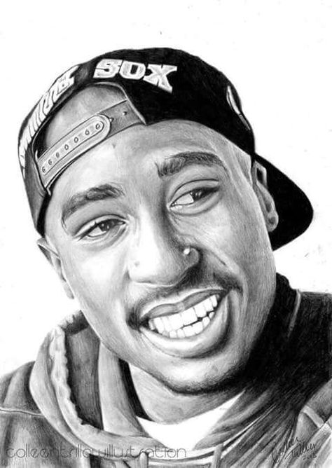 Tupac Tattoo, 2pac Art, Tupac Art, 2 Pac, Arte Hip Hop, Tupac Pictures, Hip Hop Artwork, Rapper Art, Celebrity Drawings