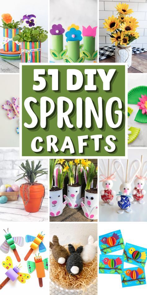 Easter Crafts For Seniors, Arts Crafts For Kids, Spring Arts And Crafts, Springtime Crafts, March Crafts, April Crafts, Diy Spring Crafts, Spring Decor Diy, Easy Easter Crafts