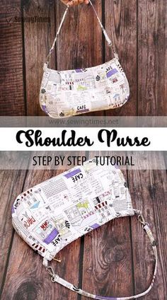 Sewing Patterns Purse, How To Sew A Shoulder Bag, Handmade Shoulder Bag, How To Make Shoulder Bag, Shoulder Purse Pattern, How To Make A Shoulder Bag, Handmade Purses And Handbags Diy Bags, Handbag Diy Sewing Projects, Sewing Shoulder Bag