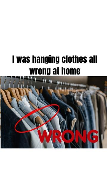 Home Hacks 🏡 on Instagram: "Follow 👉 @ez.homehacks for more helpful tips like this one! I was hanging clothes all wrong at home #hanging #homehacks #diyhack #ezhomehacks" How To Move Clothes On Hangers, How To Hang Hoodies, Hanging Clothes Hacks, Folding Hacks, Folding Techniques, Storing Blankets, How To Hang, Hanging Clothes, Folding Clothes