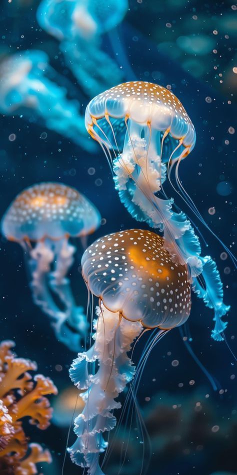 #oceanconservation #savetheocean #oceanlife #saveouroceans #oceanlove #theocean #oceanlovers #savethereef #oceanminded #saveourseas Jellyfish Wallpaper Aesthetic, Ocean Creatures Art, Jellyfish Pictures, Jellyfish Wallpaper, Ocean Jellyfish, Jellyfish Photography, Underwater Wallpaper, Underwater Background, Deep Blue Ocean