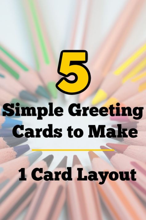 Clean And Simple Greeting Cards, Simple Cards Handmade Ideas, Basic Greeting Card Design, Easy To Make Cards Ideas, Creating Cards Ideas Simple, Greeting Card Layout Ideas, Make Greeting Cards Ideas, Diy Simple Cards Ideas, How To Make Greetings Cards Ideas