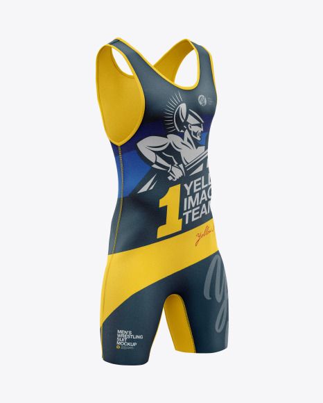 Free Mens Wrestling Suit Mockup PSD Wrestling Singlets Men, Singlets Men, Wrestling Clothes, Best Jersey, Design Mockup Free, Free Packaging Mockup, Free Psd Design, Photoshop Resources, Free Football