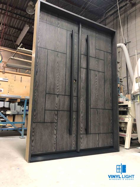 Entry Door Designs Double Door, Double Door Modern Design, Double Door Design Wood Modern, Double Doors Interior Modern, Double Door Design Modern, Wooden Double Front Doors Modern, Door Groove Design, Main Double Door Design Entrance, Front Double Door Ideas