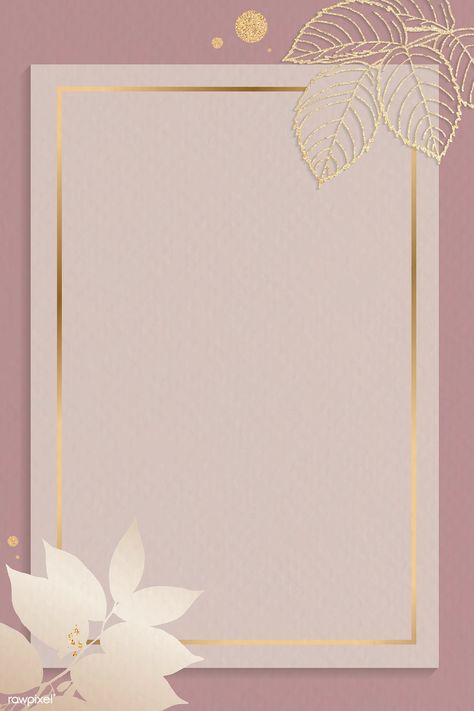 Blank pink rectangle floral card vector | premium image by rawpixel.com / Adj Pink Rectangle, Blank Pink, Gold Wallpaper Background, Flower Graphic Design, Background Pink, Instagram Frame Template, Floral Border Design, Framed Wallpaper, Floral Card