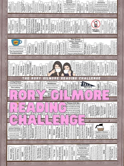 Rory Gilmore Reading Challenge. (PRINTABLE HIGH QUALITY) (408 books) Rory Gilmore Book List, Rory Gilmore Reading List, Reading Challenge Printable, Rory Gilmore Reading Challenge, Rory Gilmore Books, Rory Gilmore Reading, Recommended Books To Read, Alphabetical Order, Rory Gilmore