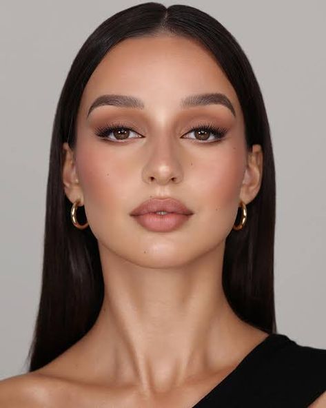 Open Eye Makeup Looks, Natural Wedding Eyeshadow, Shay Mitchell Makeup Wedding, Natural Makeup Wedding Asian, Natural Bridal Makeup Olive Skin, Soft Glam Makeup Olive Skin, Everyday Makeup Brown Eyes, Bridal Makeup Plus Size, Neutral Makeup For Brown Eyes