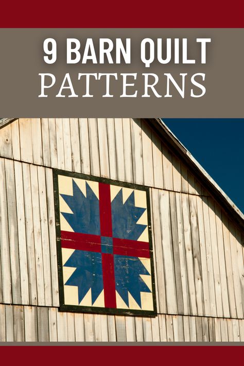 Discover the charm of barn quilt patterns! Elevate your space with our collection featuring intricate designs and vibrant colors. From traditional to modern, find the perfect pattern to showcase your creativity. Transform any surface into a work of art with these stunning barn quilt patterns. Start your quilting journey today! Simple Barn Quilt Patterns, How To Make A Barn Quilt, Barn Quilt Patterns Meanings, Barn Quilts Diy, Barn Quilt Patterns Templates Easy, Diy Barn Quilt, Quilt Diy, Mini Barn, Pattern Meaning