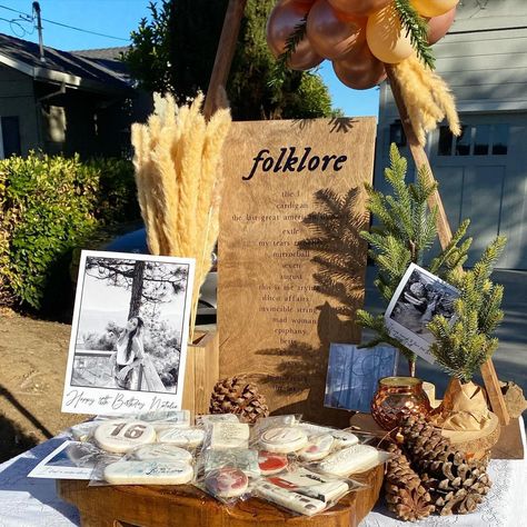 Folklore Aesthetic Birthday, Folklore Aesthetic Party, Taylor Swift Birthday Party Ideas Evermore, Folklore Birthday Theme, Folklore Themed Birthday Party, Folklore Party Ideas, Evermore Party Theme, Evermore Themed Party, Evermore Birthday Party