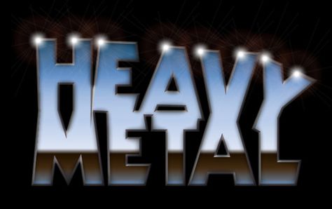 Interesting Logo. I like the color scheme of this logo and how it gives it a nice shine that helps it stand out Heavy Metal 1981, Heavy Metal Movie, Heavy Metal Art, Heavy Metal Rock, R&b Music, Metal Magazine, Heavy Metal Music, Music Library, Movie Wallpapers