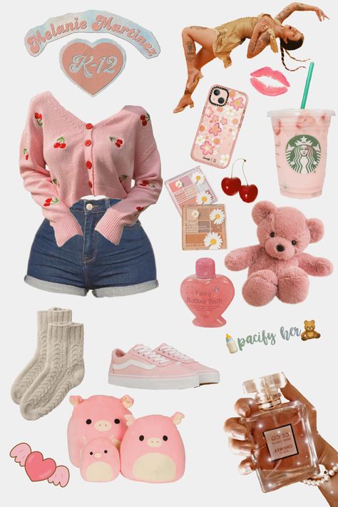 Bubblegumcore Outfits, Melanie Martinez Outfit Aesthetic, Melanie Martinez Aesthetic Clothes, Bubblegum Core Aesthetic Outfit, Bubblegum Pop Aesthetic Outfits, Melanie Martinez Portals Outfit Ideas, Candy Outfit Ideas, Candy Inspired Outfits, Hello Kitty Inspired Outfits