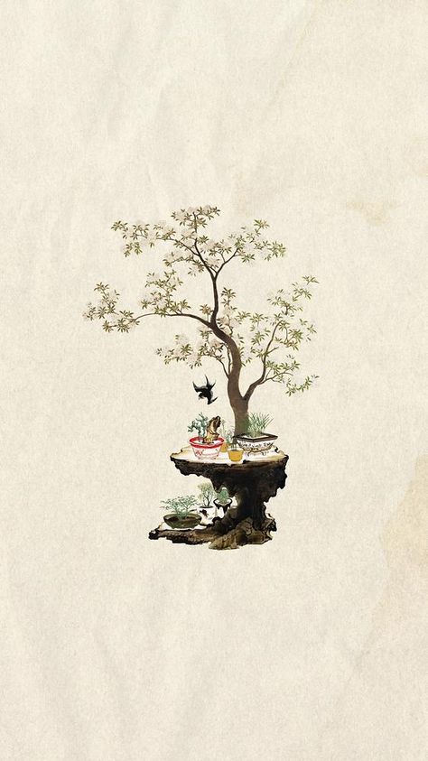 Vintage bonsai mobile wallpaper, Japanese ukiyo-e design | premium image by rawpixel.com / ton Ukiyo E Wallpaper, Ukiyo Wallpaper, Bonsai Tree Wallpaper, Fish Iphone Wallpaper, Ukiyo E Art, Koi Wallpaper, Japanese Calligraphy Art, Wallpaper Japanese, Asian Background