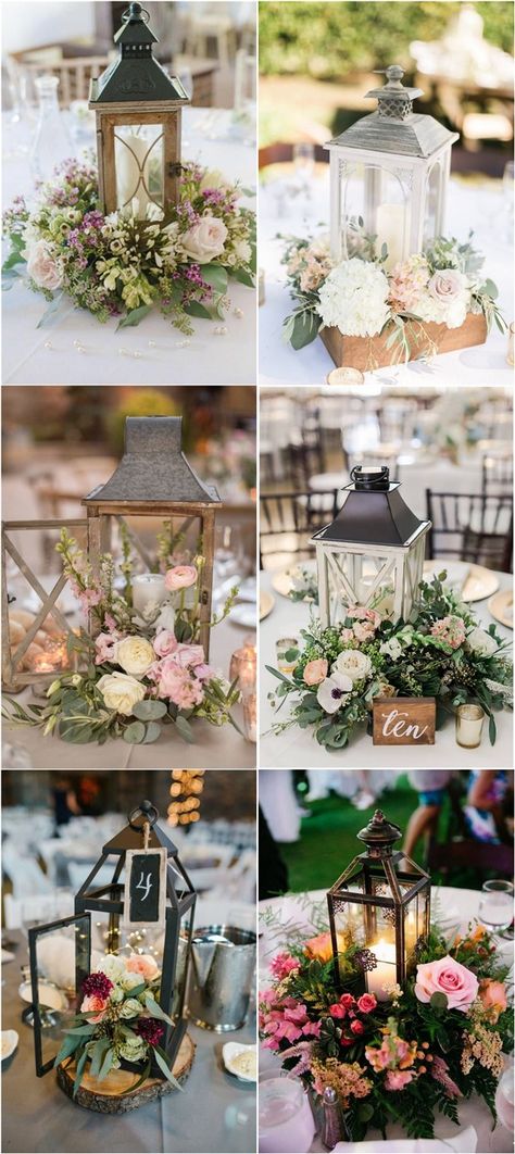 20 Rustic Lantern Wedding Centerpieces for 2021 | Roses & Rings Wooden Lanterns Wedding, Lantern Wedding Centerpieces, Lantern Wedding, Lantern Centerpiece Wedding, Gold Lanterns, Rustic Lanterns, Lantern Centerpieces, White Lanterns, Wedding Lanterns