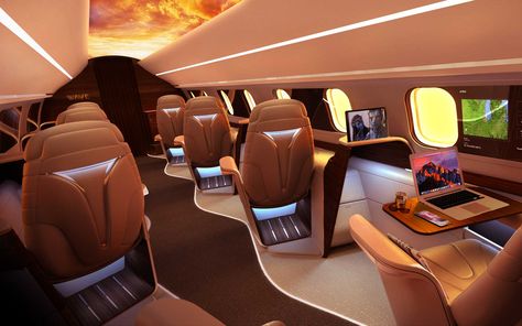 This Private Airline Club Promises Ridiculously Cheap First Class Flights | A new private service is preparing to launch flights next year, with one-way tickets available starting at $280. Jets Privés De Luxe, First Class Plane, First Class Flight, Private Jet Interior, Luxury Toys, Plane Seats, Jet Privé, Flying First Class, Luxury Jets