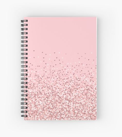 Buy 'Blush Pink Ombre Glitter Art' by newburyboutique as a T-Shirt, Classic T-Shirt, Tri-blend T-Shirt, Lightweight Hoodie, Women's Fitted Scoop T-Shirt, Women's Fitted V-Neck T-Shirt, Women's Relaxed Fit T-Shirt, Sticker, iPhone Case, iPh... Cute Notebooks For School, Pink Glitter Ombre, Diary For Girls, Middle School Supplies, Cute Spiral Notebooks, Girl School Supplies, Sticker Iphone Case, Notebook Cover Design, Diy Back To School