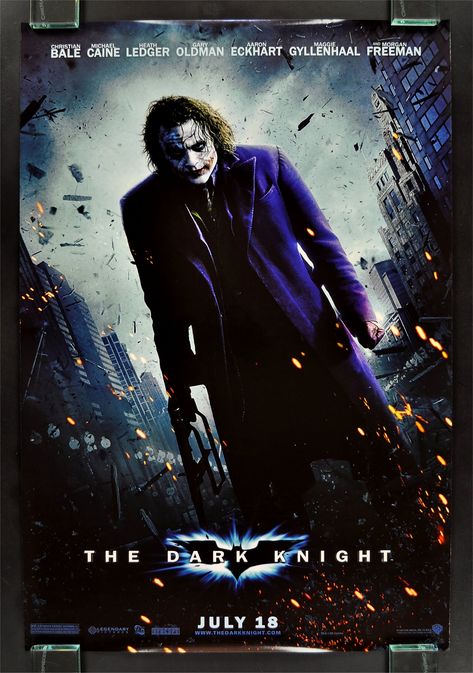 The Dark Knight, movie poster Poster Joker, The Dark Knight Poster, Dc Comics Poster, Marvel Movie Posters, Superhero Movie, Batman Film, The Dark Knight Trilogy, Joker Batman, Best Superhero