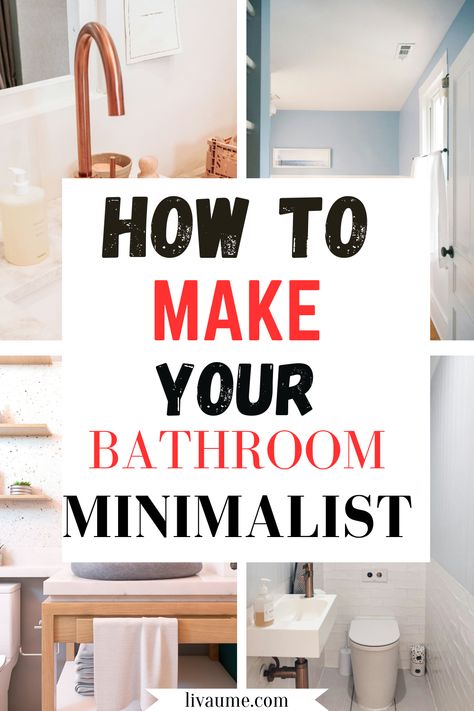 Upgrade your bathroom with our easy tips! Say hello to serenity and goodbye to clutter. Dive into our guide now! 🛁✨ #homedecor #minimalist #declutter #bathroom #organization Bathroom Organizers Countertop, Clutter Free Bathroom Counter, How To Declutter Bathroom, Bathroom Organization Minimalist, Small Bathroom Organizing, Minimalist Tiny Bathroom, Vanity Organization Ideas Bathroom, Bathroom Essentials Organization, Toiletry Organization Bathroom