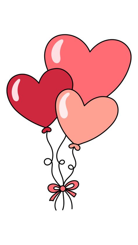 Do you know what fits these Valentine's Day Balloons Hearts Sticker? A beautiful bouquet with fresh flowers and sweets. That's a traditional gift for your love partner on such a big holiday of love... Cute Valentines Day Clipart, Valentine Day Stickers, Valentine’s Day Stickers, Happy Valentines Day Images Cute, Valentine’s Day Drawing, Heart Balloon Drawing, Happy Valentines Day Stickers, Valentines Cartoon, Whiteboard Doodles