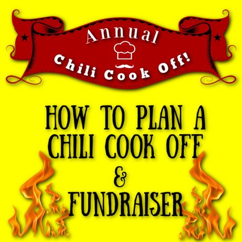 Planning a fundraiser and not sure where to start? Here you will find tips on how to plan and host a Chili Cook Off Fundraiser for your community group. How To Do A Chili Cookoff, Chili Fundraiser Ideas, Cook Off Fundraiser Ideas, Chili Cook Off Fundraiser Ideas, Chilli Cook Off Ideas, Host A Chili Cookoff, Chili Cook Off Fundraiser, Chili Cookoff Prizes Ideas, Chili Cookoff Fundraiser Ideas