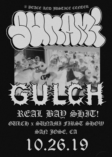 Sunami Posters, Sunami Band Logo, Grindcore Poster, Punk Show Poster, Punk Festival Poster, Punk Posters 70s, Metal Band Posters, Punk Concert Poster, Gulch Band