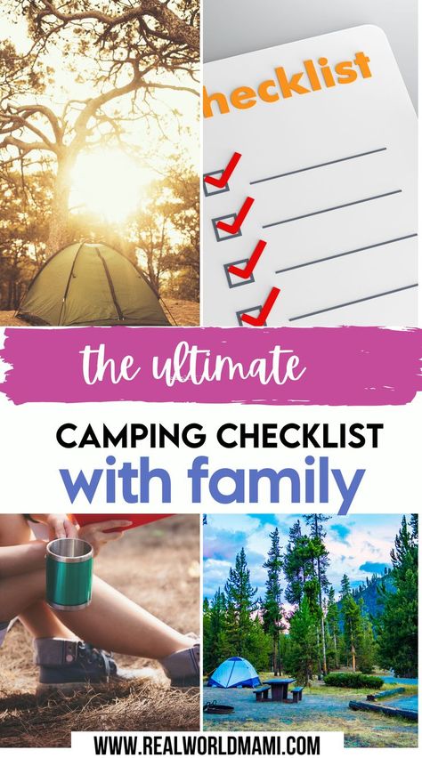 Camping Packing List With Kids, Family Camping List, Family Camping Checklist, Camping Packing Hacks, Tent Camping Checklist, Camping Checklist Family, Camping Gear Checklist, Essential Camping Gear, Kids Tent
