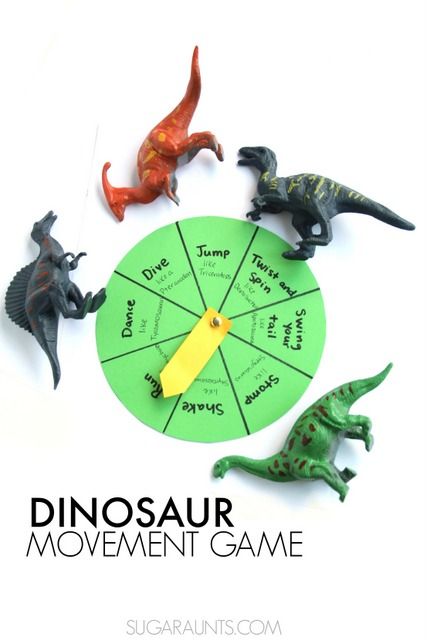 Super Fun Dinosaur Game Kids - The OT Toolbox Dinosaur Gross Motor, Dinosaur Game, Dinosaur Lesson, Dinosaur Activities Preschool, Gross Motor Activity, Dinosaurs Preschool, Dinosaur Games, Rainy Day Fun, Dinosaur Activities