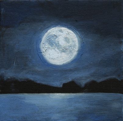 Paintings Seascapes, Moon Oil Painting, Oil Painting Ideas, Moon Oil, Art Profile, Nature Inspired Art, Simple Oil Painting, Organic Nature, Moon Drawing