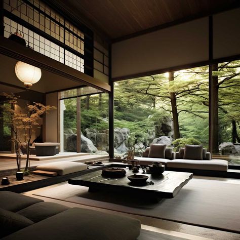 5+ Tips to Create a Light and Airy Modern Japanese Style Living Room • 333+ Art Images Modern Japanese Living Room, Japan Living Room, Zen Style Interior, Interior Japanese Style, Modern Japanese Design, Wall Design Home, Japanese Style Living Room, Wall Decor Luxury, Concrete House Design