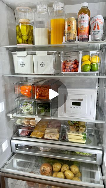 Brooke JuLyn on Instagram: "Comment: RESTOCK and I will send you all the refrigerator organizers plus the lock box and fruit spinner☺️  You can also shop my website and tap any photo for direct links or shop my Amazon Store Idea List: REFRIGERATOR ORGANIZATION   Winner is @rsdstrong 🎊  #amazonhome #amazonhomefinds #sosatisfying #restocking" Restock Refrigerator, Organized Refrigerator Ideas, Refrigerator Organization Ideas, Refrigerator Ideas, Refrigerator Organizer, Refrigerator Organization, Instagram Giveaway, Amazon Store, Kitchen Hacks