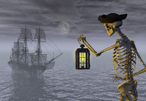 ghost ships - Google Search Ghost Ship Art, Pirate Decorations, Pirate Code, Pirate Skeleton, Pirate Decor, Scary Books, Pirate Art, Mystery Party, Ghost Ship