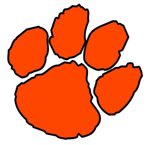 Clemson Paw Print Vector | Large Clemson Crafts, Clemson Decor, Clemson Logo, Paw Stencil, Clemson Paw, Tiger Paws, Tiger Paw Print, Clemson Tiger Paw, Paw Drawing