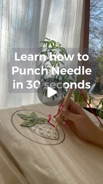 Sallie Dale - Punch Needle Teacher on Instagram: "It’s actually this easy! These are the basics and then you can refine your technique over time.   I love #punchneedle because it’s truly the craft for the non-crafty!   ❤️ Valentine’s Day kits are shipping out now! Who are you going to send a #valentine to?   #tutorial #punchneedlelove #punchneedleworld" How To Use Punch Needle For Embroidery, Needle Punching For Beginners, How To Use Embroidery Punch Needle, Punch Needle Outline, Embroidery Needles Punch, Punch Needle Basics, Punchneedle Ideas Tutorials, Needle Punch Tutorial, Embroidery Punch Needle Tutorial