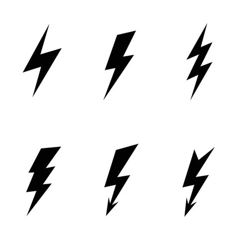 Croquis, Lightning Symbol Design, Thunder Lettering, Thunder Tattoos, Thunder Symbol, Lightning Illustration, R Icon, Electric Symbols, Thunderbolt Tattoo