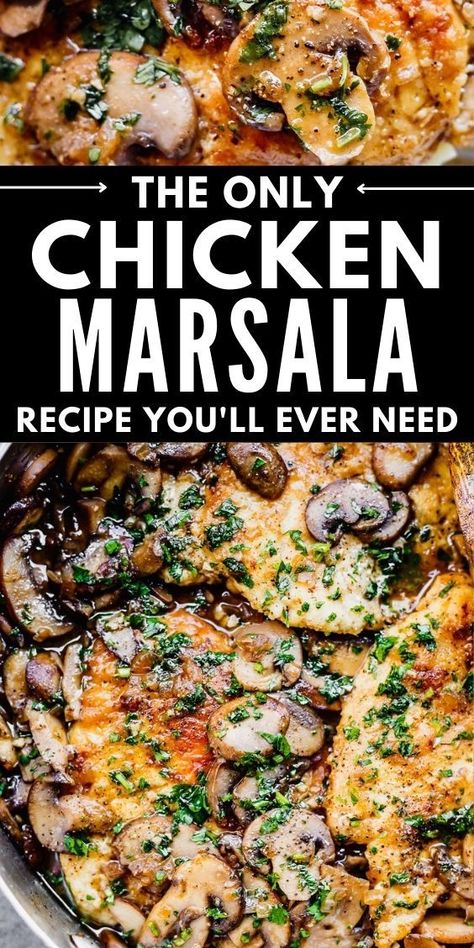 Italian Chicken And Mushroom Recipes, Chicken And Mushroom Marsala, How To Make Chicken Marsala, Dairy Free Chicken Marsala Recipe, Chicken Marsala Florentine, Marcela Chicken Recipe, Easy Christmas Chicken Recipes, All Recipes Chicken Marsala, Chicken Marsala Carrabas