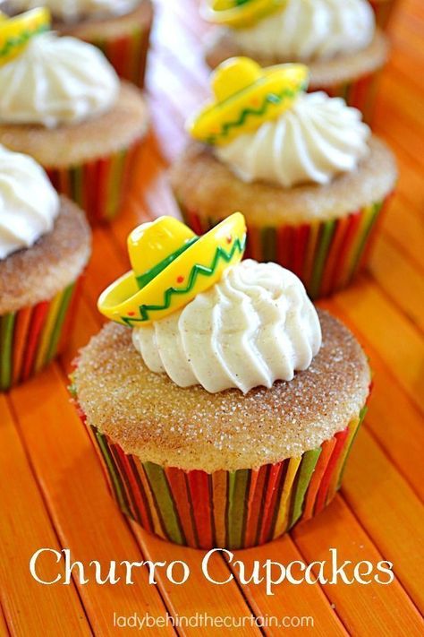 Churro Cupcakes, Mexican Birthday Parties, Mexican Fiesta Party, Mexican Birthday, Fiesta Birthday Party, Fiesta Theme Party, Mexican Party Theme, Dessert Party, Fiesta Theme