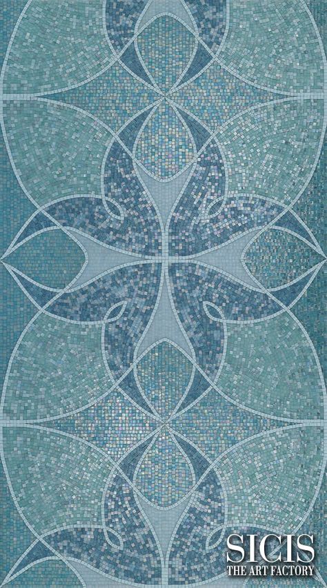 #SICIS #Mosaic #Art #interiors Mosaic Bathroom Floor, Sicis Mosaic, Mosaic Mandala, Glass Stencil, Mosiac Art, Art Interiors, Mosaic Pool, Tile Mosaic, Mosaic Artwork