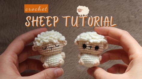 Amigurumi crochet sheep video tutuorial. Sheep free pattern Projek Mengait, Sheep Crochet, Amigurumi Sheep, Small Crochet Gifts, Knitting Gloves Pattern, Easy Amigurumi, Crochet Doll Tutorial, Crochet Sheep, Easy Crochet Animals