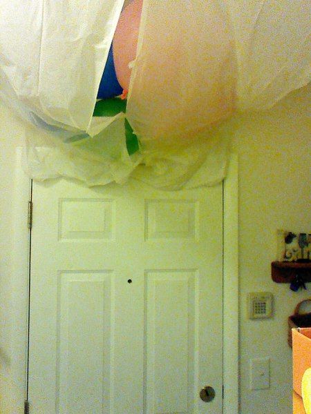 Balloon Drop Diy Door, Birthday Balloon Avalanche, Balloon Avalanche, Birthday Balloons Decorations, Birthday Pranks, Best Birthday Surprises, Balloon Surprise, Balloon Release, Birthday Door