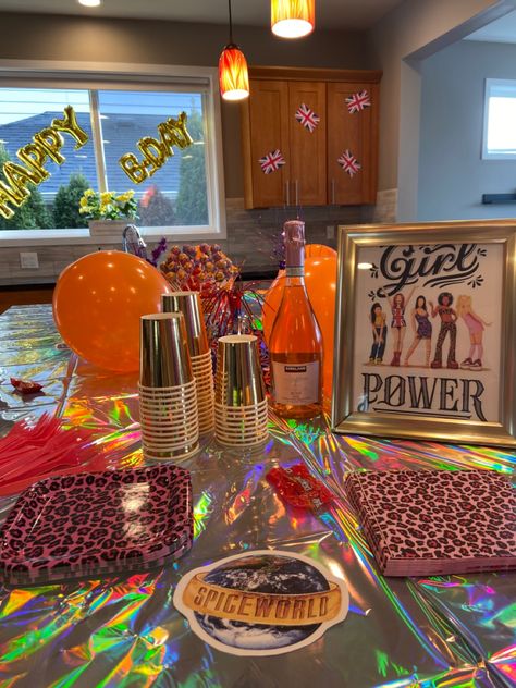 Spice Girls Birthday Party, Spice Girls Party Theme, 90s Hen Party Theme, Spice Girls Bachelorette Party, Birthday Party 90s Theme, 90s 30th Birthday Party, 90s Themed 30th Birthday Party, Spice Girls Party, 90s Themed Bachelorette Party